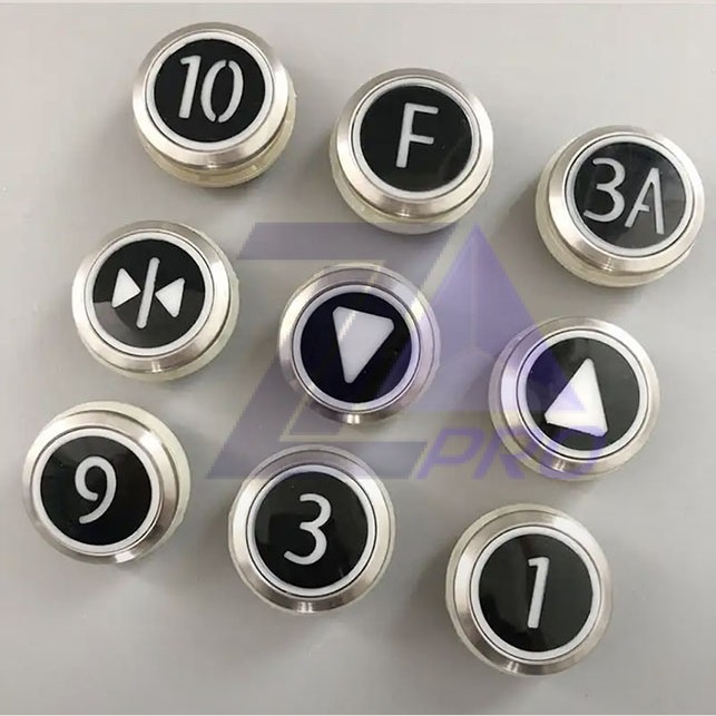 Модуль кнопочный KDS (толкатель черного цвета, белая подсветка) 51071111H03 Kone