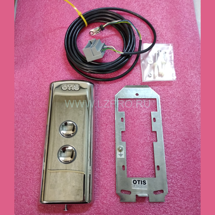 Вызывной пост двухкнопочный (полированная объемная панель, красная индикация, с платой HBB) Otis