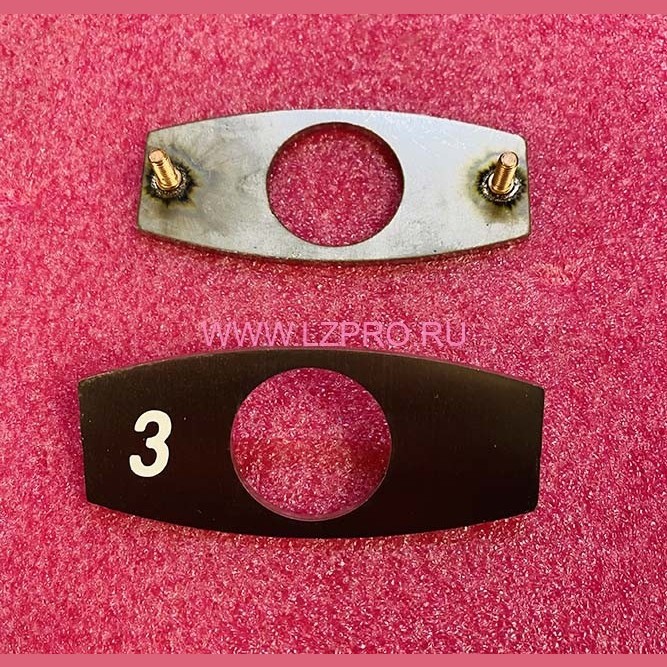 Чиклет "3" левый (без Брайля, шлифов.нежрж. сталь) FAA396AP8