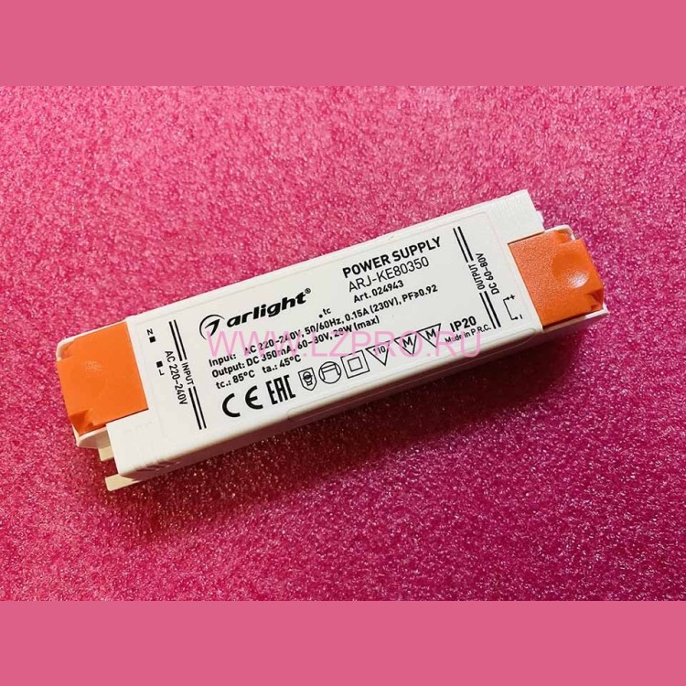 Блок питания 28W 220-240V 350mA PFC ARJ-KE80350 arlight