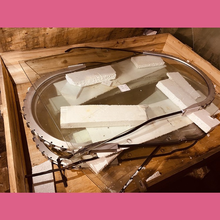 Криволинейный (огибной) участок балюстрады эскалатора в сборе 1389,5x980,4x10 GAA434DE9 Otis