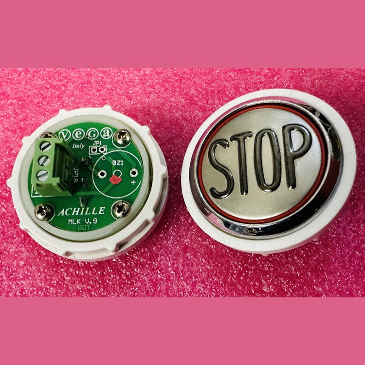 Кнопочный модуль STOP красная подсветка, MLK V.9, Achille light VEGA