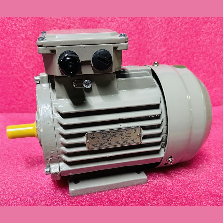 Двигатель асинхронный 0,25кВт 220/380В 870об/мин 1,7/0,98А (крепление лапы) IM1081 АИР63В6У2