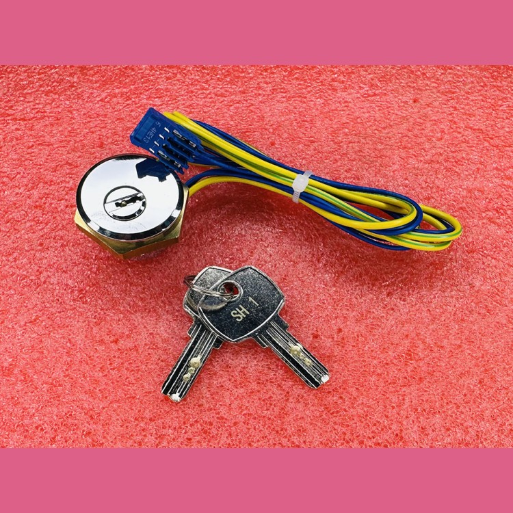 Выключатель ключевой (ключевина) COP 24V полированный хром, SH1 – 2 шт. FAA431B2 (Китай)