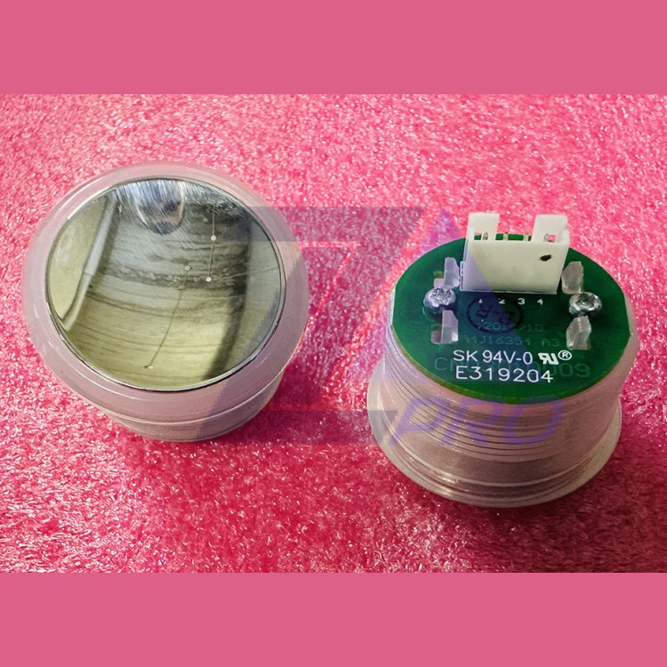 Кнопка вогнутая 24V, полированный толкатель, красная подсветка, d-27мм CN03010009 A4J16354 A3 E319204