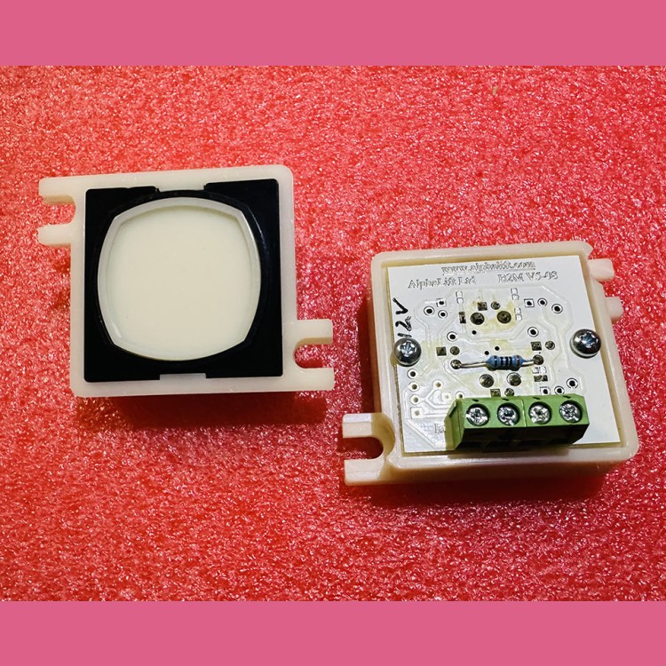 Модуль кнопочный красная подсветка "без символов" 12V B2M V5-08 Alphalift Technos