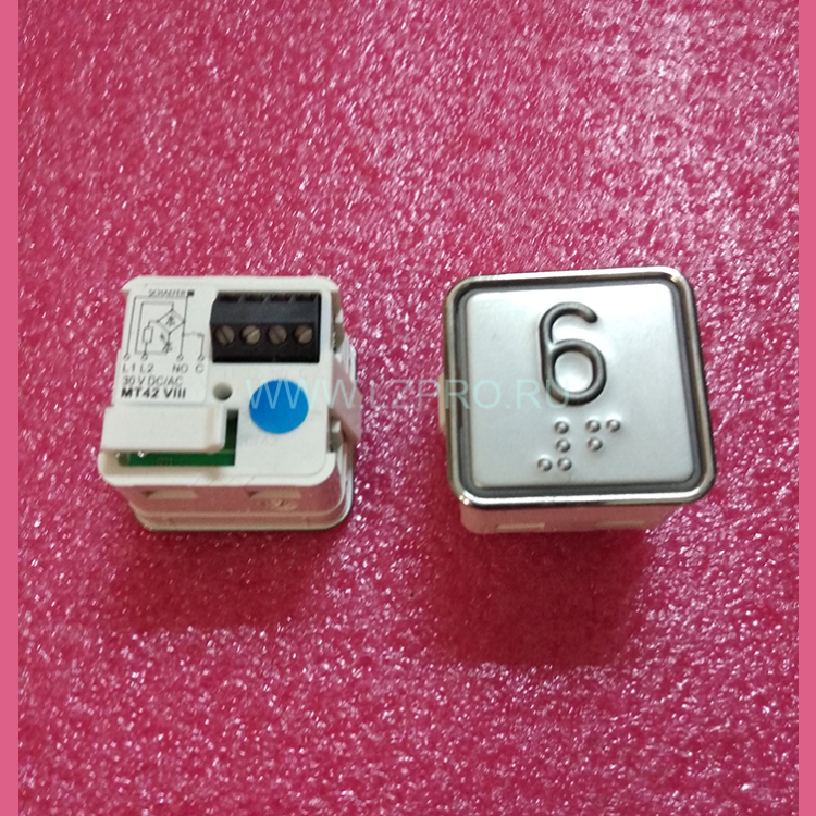 Модуль кнопочный "6" синяя подсветка MT42 VIII Schaefer