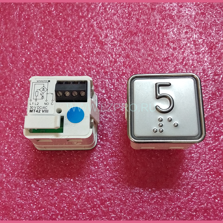 Модуль кнопочный "5" синяя подсветка MT42 VIII Schaefer