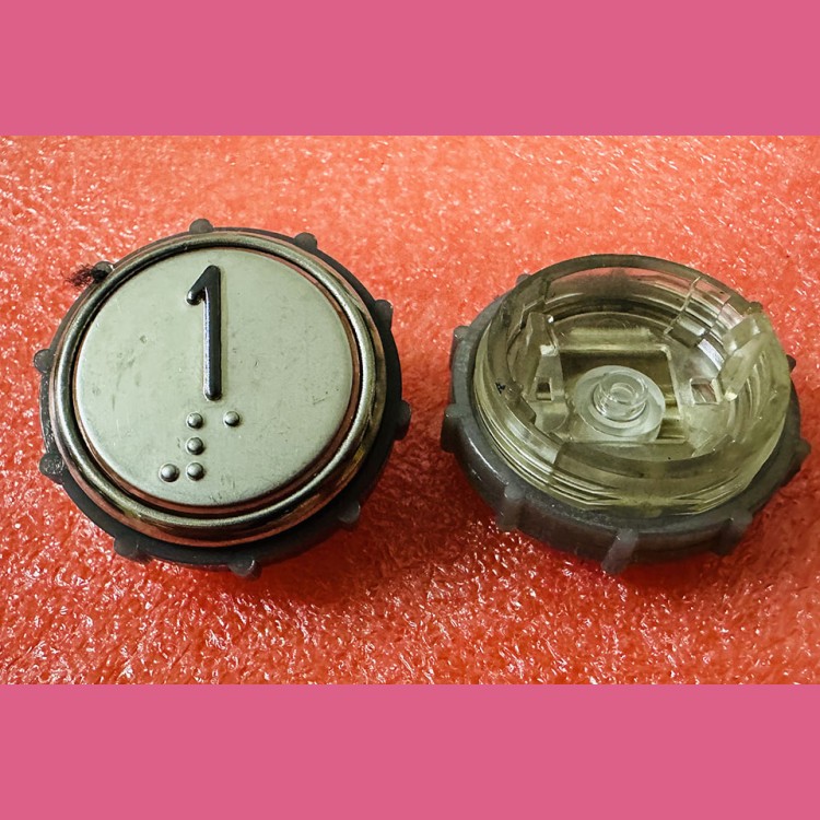 Модуль кнопочный круглый 1 с гайкой без платы ВКЛ13А-7П (7-4П)