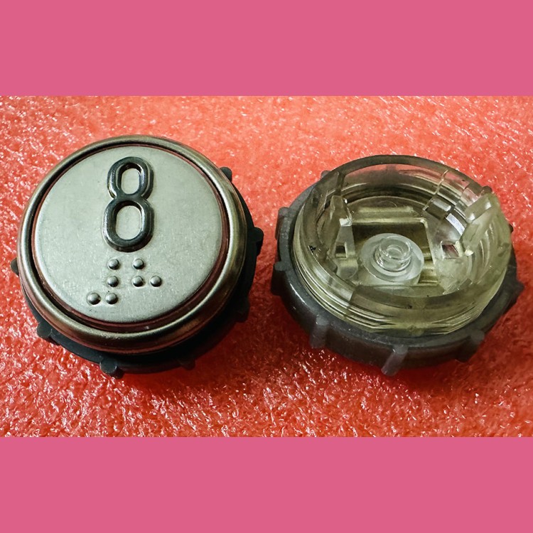 Модуль кнопочный круглый 8 с гайкой без платы ВКЛ13А-7П (7-4П)