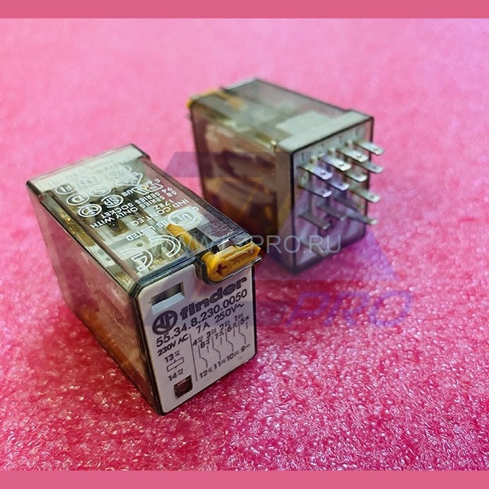 Реле промежуточное 55.34.8.230.0050 230V AC Finder