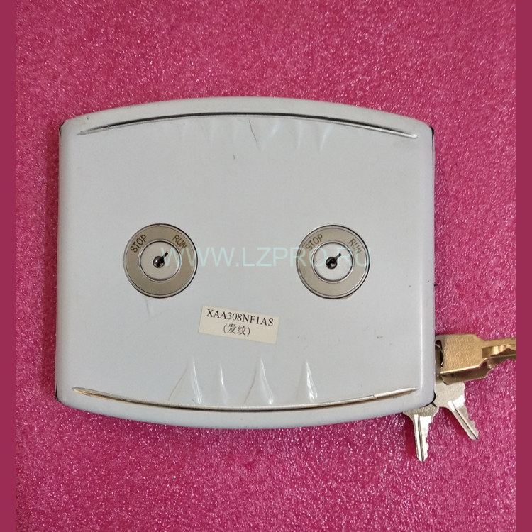 Пост этажный шливован. нерж. с двумя ключевинами STOP/RUN (+4 ключа)  XIZI OTIS XAA308NF1AS