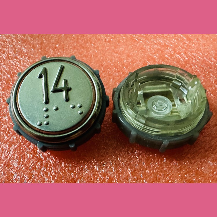 Модуль кнопочный круглый 14 с гайкой без платы ВКЛ13А-7П (7-4П)