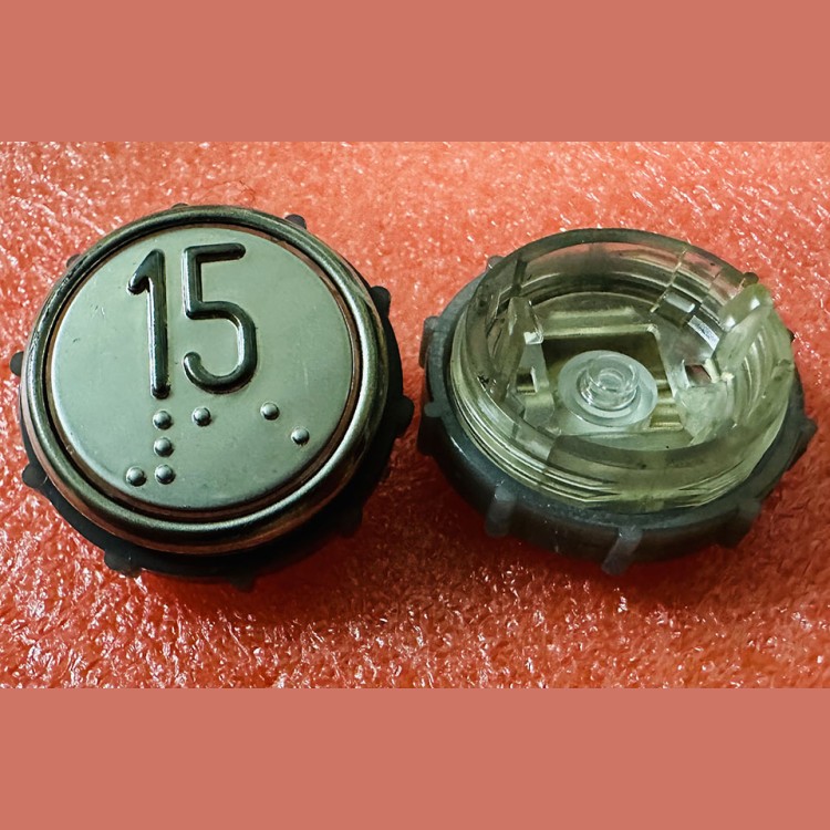 Модуль кнопочный круглый 15 с гайкой без платы ВКЛ13А-7П (7-4П)