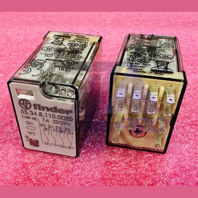Реле промежуточное 55.34.8.110.0020 110V AC 7A Finder