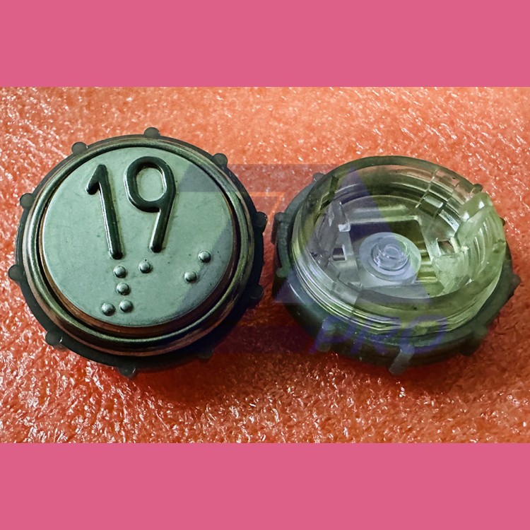 Модуль кнопочный круглый 19 с гайкой без платы ВКЛ13А-7П (7-4П)