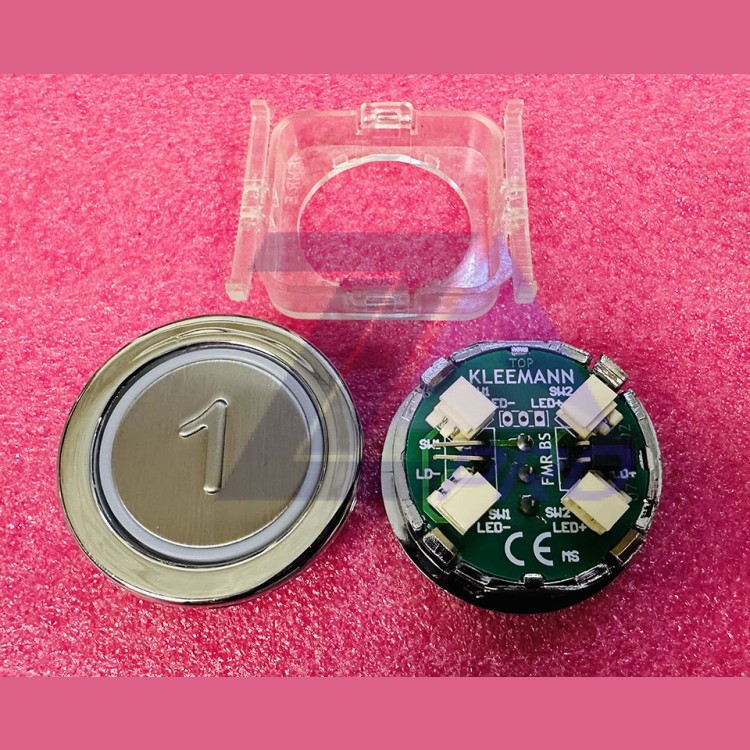 Кнопка приказа круглая, красная подсветка "1" FMR BS Kleemann