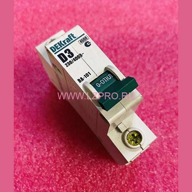 Автоматический выключатель ВА-101 1п 2А 4,5кА DEKraft хар D